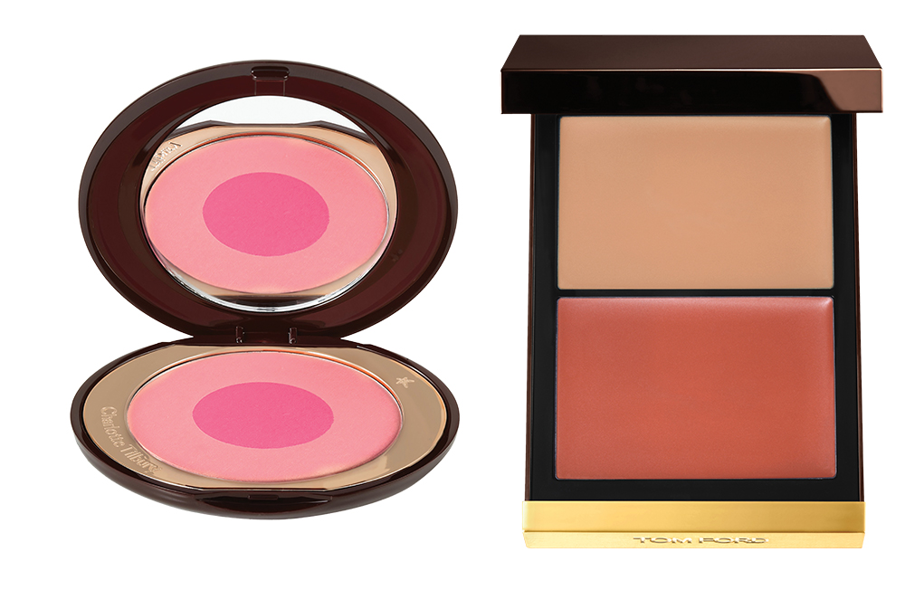 Cheek to Chic Swish & Pop Blusher in Love is the Drug from Charlotte Tilbury at Net-a-Porter, Scintillate Shade and Illuminate Cheeks from Tom Ford